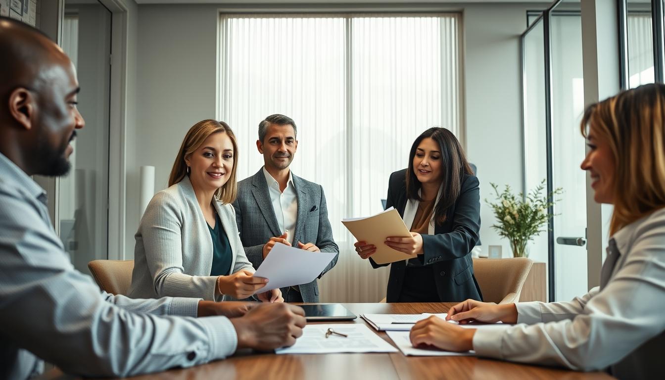 Senior legal team and family support